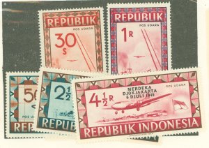 Indonesia #C57-C61  Single (Complete Set)