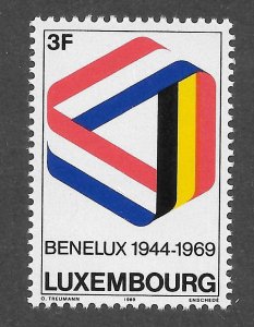 Luxembourg Scott 480 MNHOG - 1969 BENELUX Issue