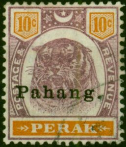 Pahang 1898 10c Dull Purple & Orange SG19 Fine Used