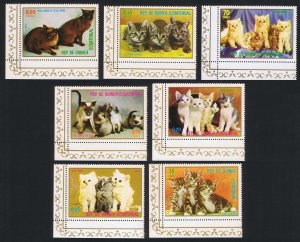 Eq. Guinea Cats and Kittens 7v Corners 1976 MNH MI#1016-1022