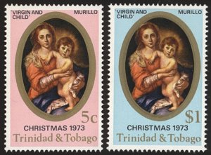 TRINIDAD & TOBAGO Sc 241-42 VF/MNH  - 1973 Christmas