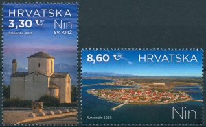 Croatia 2021 MNH Croatian Tourism Stamps Nin Cities Landscapes Churches 2v Set