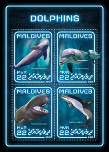 Z08 MLD18508a Maldives 2018 Dolphins MNH ** Postfrisch