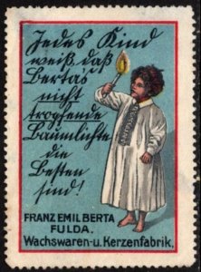 Vintage Germany Poster Stamp Berta's Dripping Free Lights Are The Least!