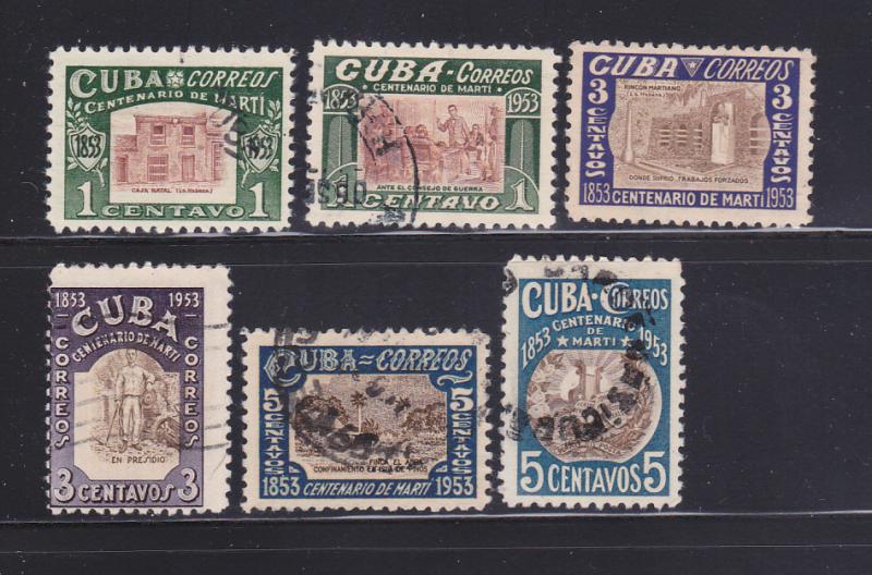 Cuba 500-505 U Various