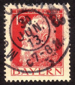 1911, Bavaria 10pfg, Used, Well centered, Sc 79