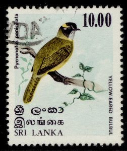 SRI LANKA QEII SG689, 10r yellow-tufted bullbul, FINE USED. 