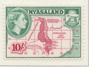 1953 NYASALAND 10s MH* Stamp A30P15F41865-