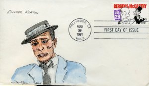 US 1994 SILENT SCREEN STARS BUSTER KEATON MANGUS CACHET FIRST  DAY COVER