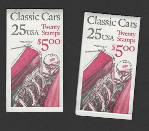 2 FULL BOOKLETS Scott #2385a Classic Cars