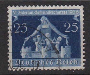 Germany 1936 - Scott 476 used- 25pf, Congress Municipalities