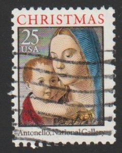 SC# 2514 - (25c) - Madonna & Child, used single