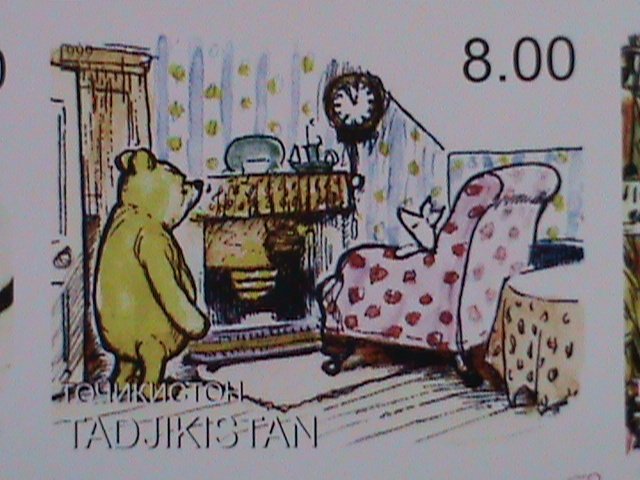 TADJIKISTAN-STAMP-2010 DISNEY CARTOON-WINNIE THE POOL MNH STAMP SHEET RARE
