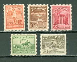 ECUADOR 1939  OLYMPICS #C65-69 SET MINT...$45.00