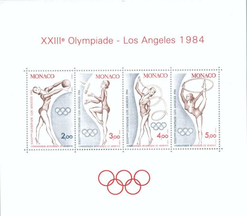 Monaco 1984 MNH Stamps Souvenir Sheet Scott 1418 Sport Olympic Games