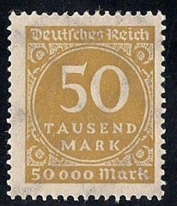 Germany #239  50,000M Numerial M Bister Mint OG NH F-VF