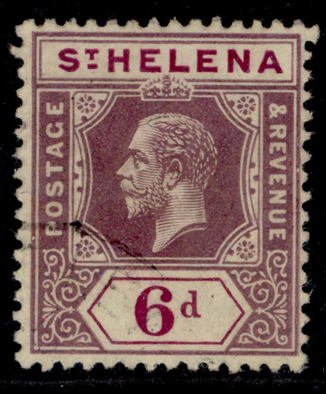 ST. HELENA GV SG84, 6d dull & deep purple, FINE USED.