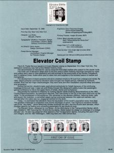 US SP768 Elevator 2254 Souvenir Page FDC