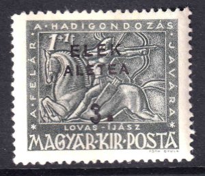 HUNGARY 3 ON 1+1 LOCAL ELEK ALETEA WW2 OVERPRINT OG NH U/M VF BEAUTIFUL GUM