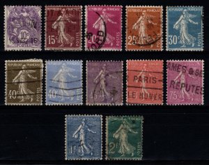 France 1925-32 Def. New colors & values, Part Set [Used]