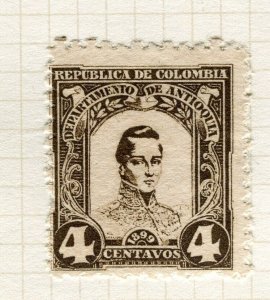 COLOMBIA; ANTIOQUIA 1899 classic Mint hinged Portrait 4c. value