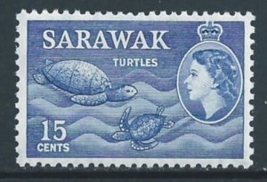 Sarawak #204 NH 15c Queen Elizabeth Defin. - Turtles