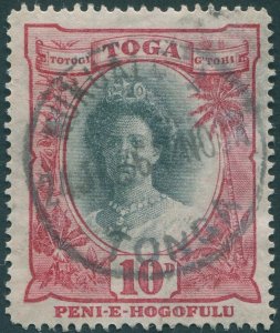 Tonga 1921 10d black & lake SG62 used