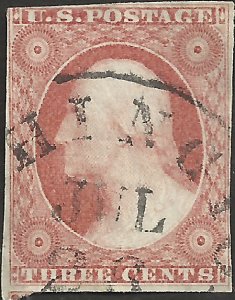 # 11a Dull Red Used George Washington