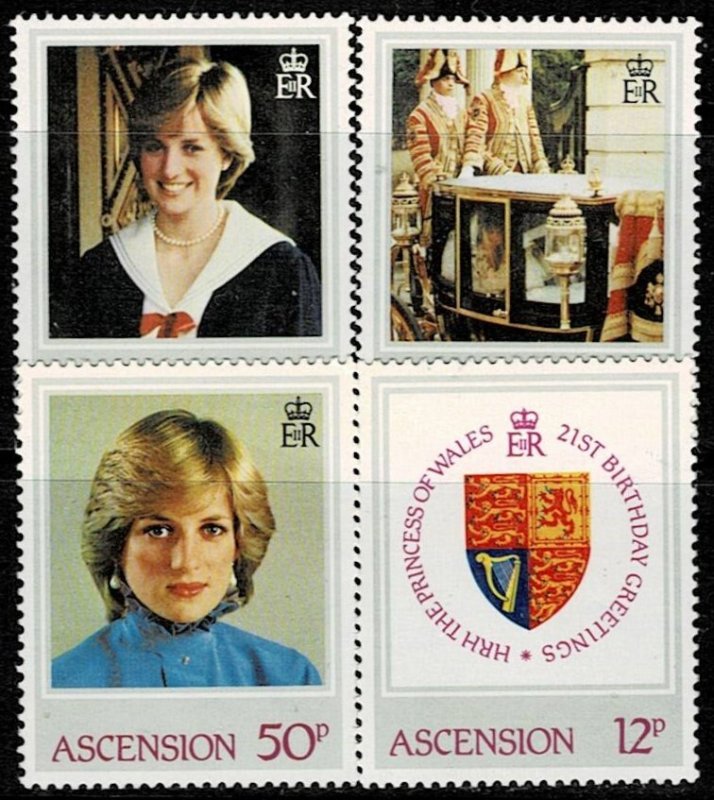 Ascension 1982 21st Birthday of HRH Princess Diana  MNH