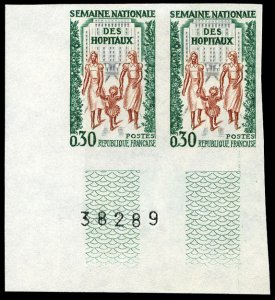 France, 1950-Present #1033 (Ceres 1339) Cat€54, 1962 National Hospital Week...