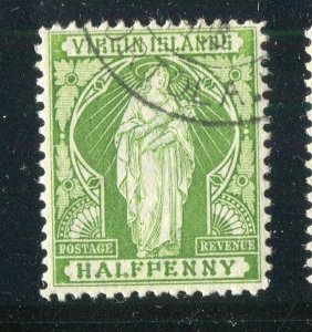 BRITISH VIRGIN ISLANDS; 1899 early classic St. Ursula issue used hinged 1/2d.