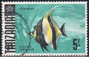 Tanzania 32 - Used - 5sh Moorish Idol (1967) (cv $2.40) (1) +