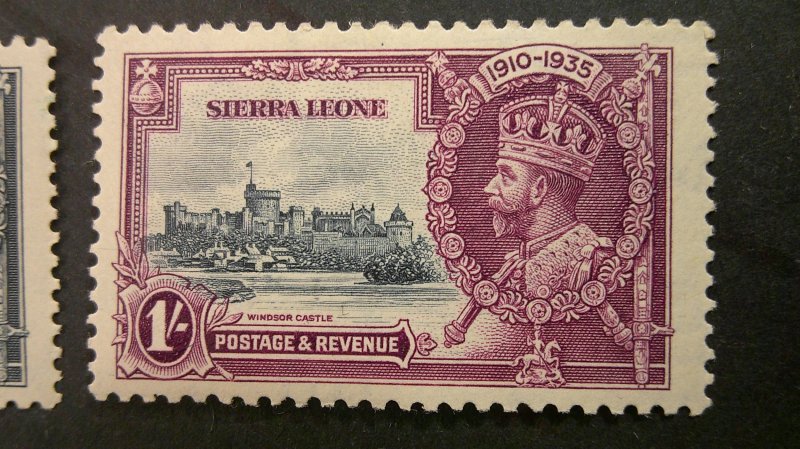 Sierra Leone 1935 Silver Jubilee Scott# 166-169 Mint VF-XF Light Hinge CPL set