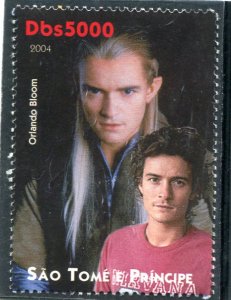 Sao Tome & Principe 2004 ORLANDO BLOOM English Actor 1v Perforated Mint (NH)