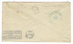 1937 Peru To Caribbean To Dominican Republic Cover  (II86)