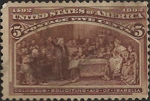 # 234 Chocolate Used Columbus Soliciting Aid From Queen Isabella SCV-8.50