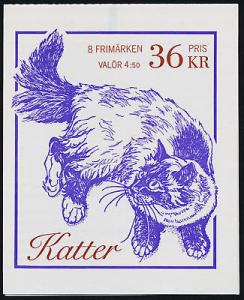 Sweden 2064a Booklet MNH Cats