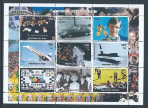 Guinea #20th Century Events NH 1960-9 Beatles,Moon Landing,Concorde,etc. - Sheet