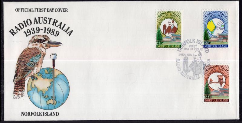 Norfolk Island 466-468 Radio Australia U/A FDC