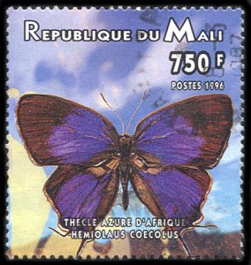 Mali 857b, postally used, Butterfly