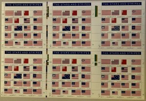 Stars & Stripes Press Sheet of Six Panes of Twenty 33¢ Stamps Each Scott 3403