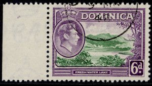 DOMINICA GVI SG105, 6d emerald green & violet, FINE USED.