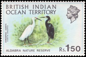 British Indian Ocean Territory 1971 Sc 42 Bird Egret CV $13