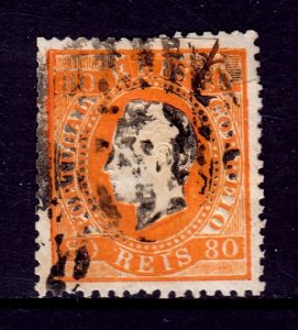 Portugal - Scott #44 - Used - Perf clipped but intact at left - SCV $30