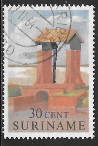 Surinam 295: 30c Old Dutch lock in New Amsterdam, used, F-VF