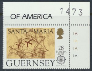 Guernsey  SG 558  SC# 469 MNH Columbus  America Discovery 1992  see scan     