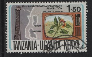 Kenya, Uganda, & Tanzania #282 used 1974 Zanzibar revolution 1.50s