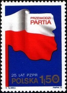 Poland 1973 MNH Stamps Scott 2010 Communist Party Flag