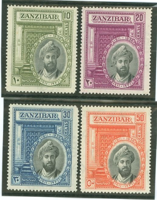 Zanzibar #214-217 Unused Single (Complete Set)