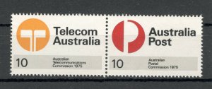 AUSTRALIA-MNH-PAIR-AUSTRALIAN TELECOMMINICATIONONS COMMISSION-1975.